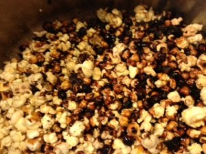 burnt popcorn